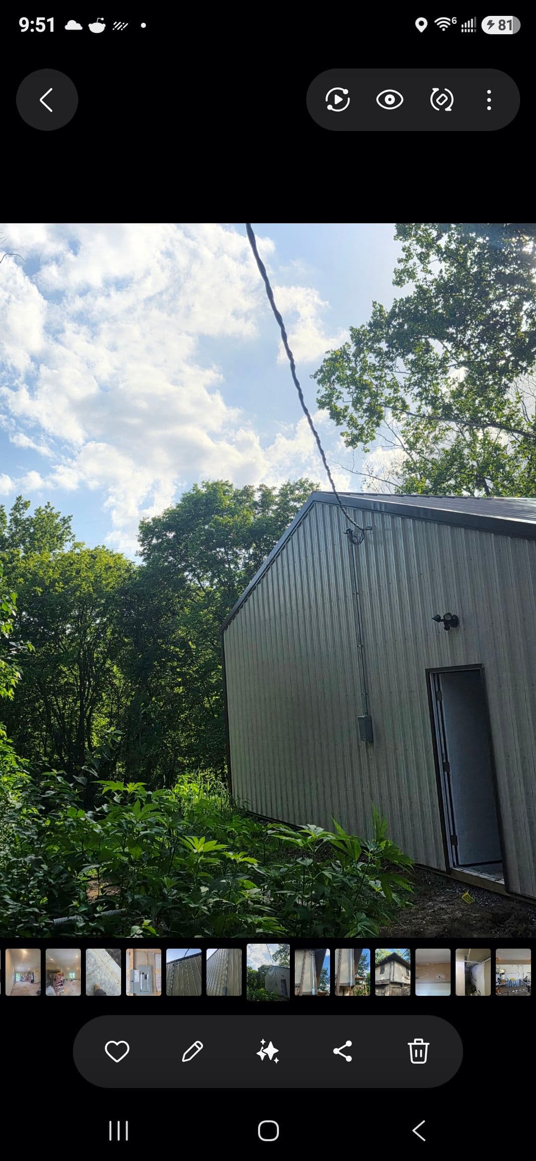Gallery photos for Overhead Service and Panel Install for Detached Metal Building: Image #5