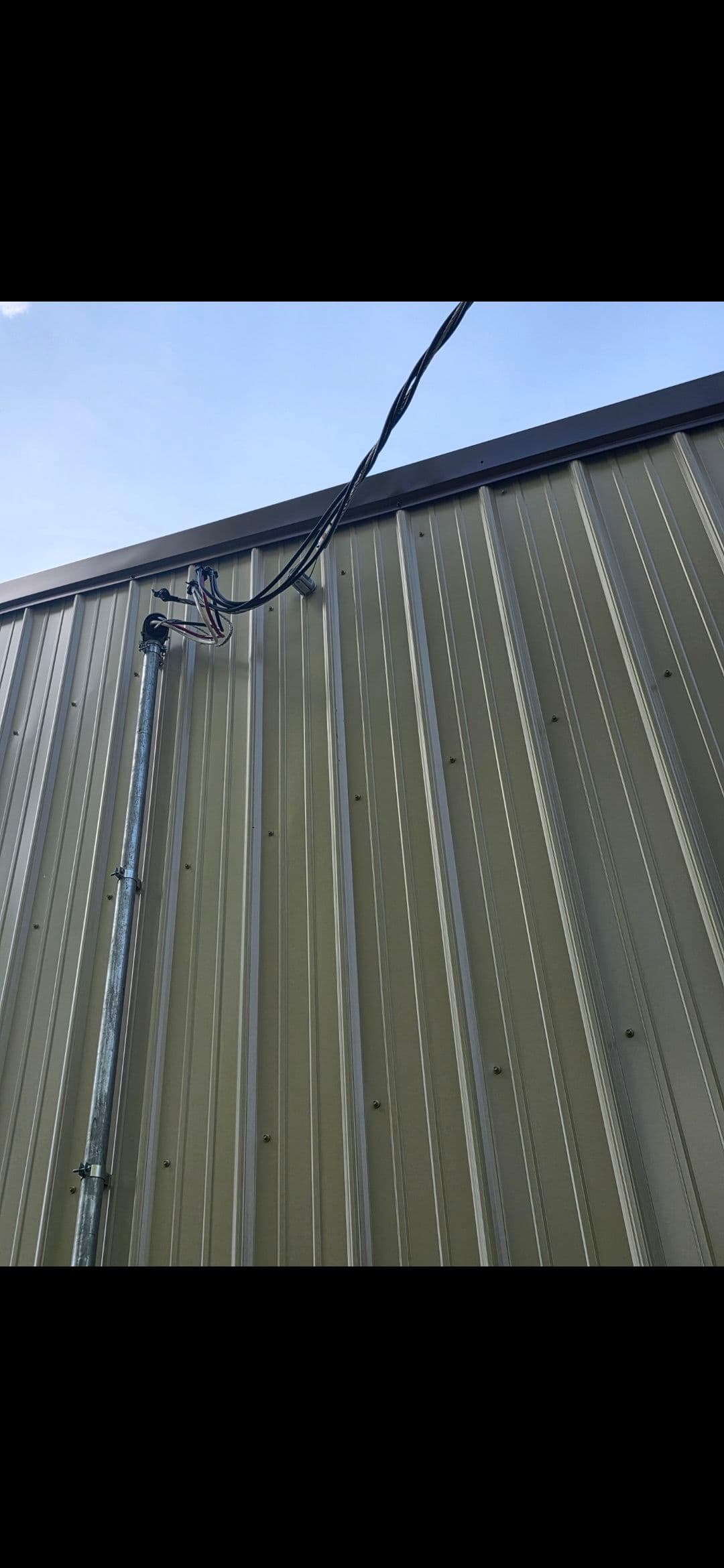 Gallery photos for Overhead Service and Panel Install for Detached Metal Building: Image #2