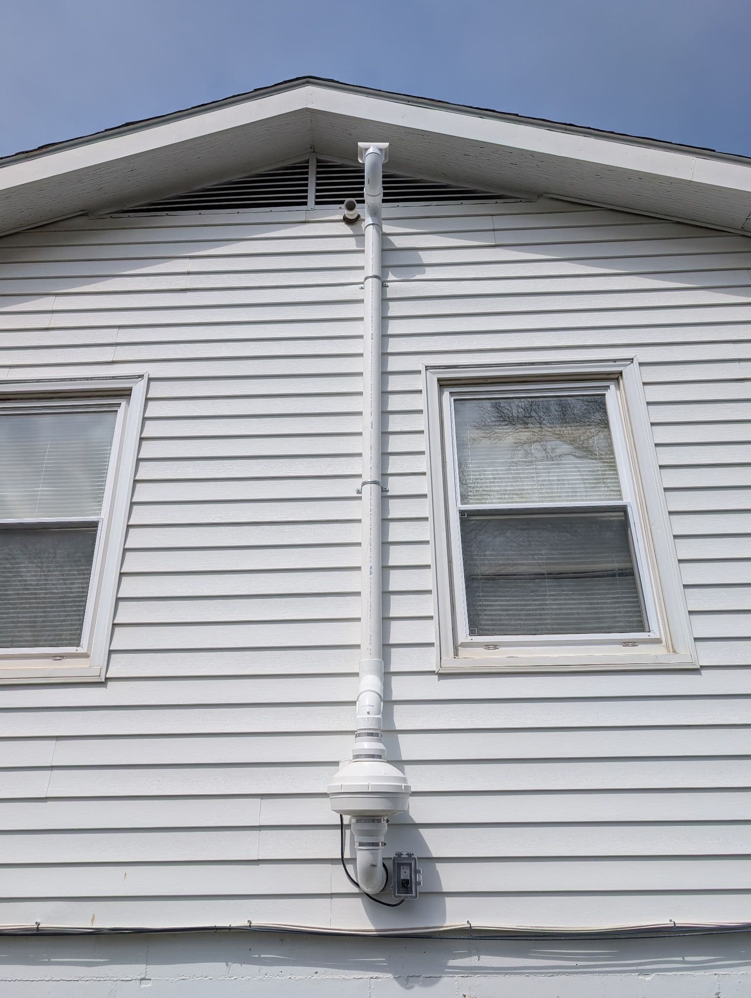 Gallery photos for Radon Mitigation System Installed and Ready to Work: Image #3